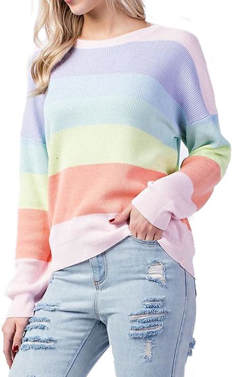 Amazon.com: Pastel Rainbow Sweater.